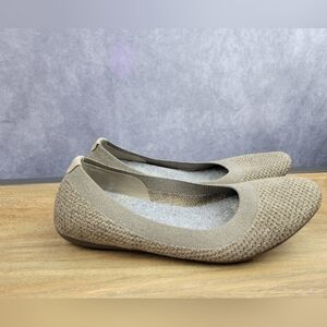 All Birds Women’s Tree Breezers Ballet Flats Mist Dark Grey Size‎ 8 Knit Cream